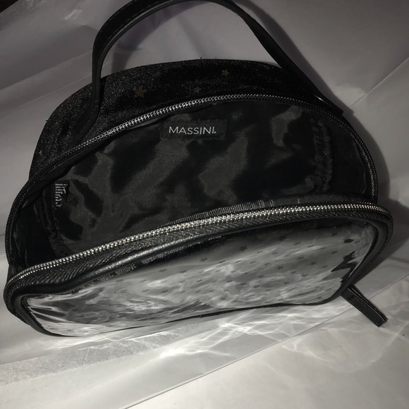 Massini Gold/Black Velvet travel Cosmetic Bag NWT - Picture 4 of 7